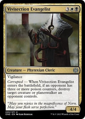 Vivisection Evangelist ONE 220 NM Magic: The Gathering