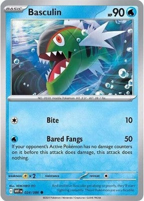 Basculin 024/086 SV: White Flare Reverse Holofoil Pokémon TCG