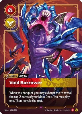 Rek'sai, Void Burrower 187/221 Spiritforged Foil Riftbound: League of Legends