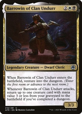 Barrowin of Clan Undurr AFR 218 NM Magic: The Gathering