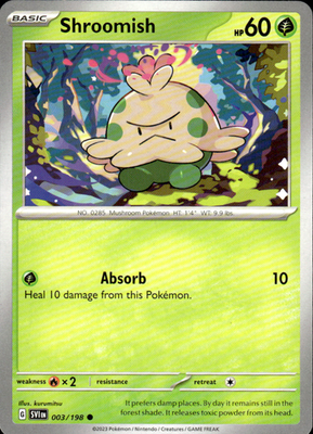 Shroomish Scarlet & Violet Base Set 003/198 Common Pokémon — English Near Mint
