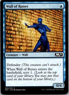 Wall of Runes 85 Common Core Set 2021 Magic: The Gathering Lightly Played