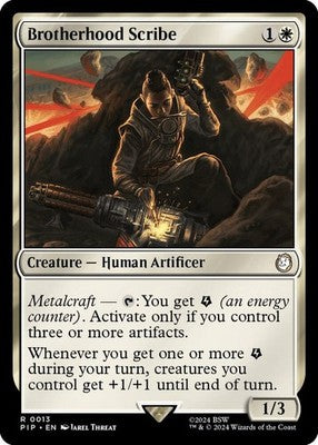 Brotherhood Scribe PIP 13 NM Magic: The Gathering
