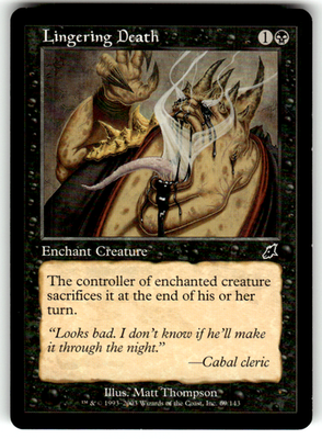 Lingering Death Scourge 69 C Magic: The Gathering Lightly Played