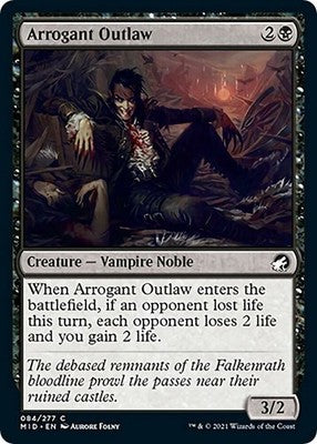 Arrogant Outlaw MID 84 LP Magic: The Gathering
