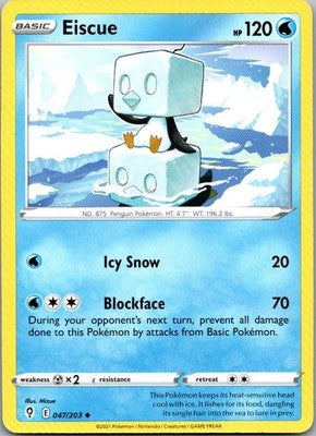 Eiscue 047/203 Uncommon Evolving Skies Pokemon Near Mint