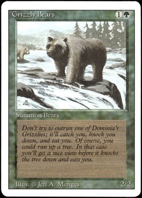 Grizzly Bears Revised Edition C Magic: The Gathering Lightly Played