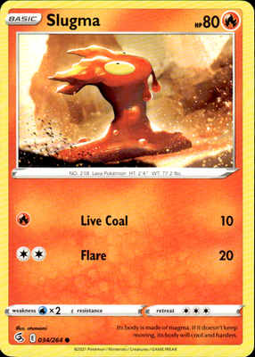 Slugma Fusion Strike 034/264 Common Pokémon — English Lightly Played