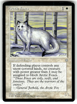 Arctic Foxes Ice Age C Magic: The Gathering Lightly Played