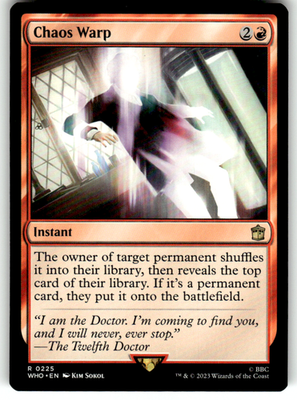 Chaos Warp Universes Beyond: Doctor Who 225 R Magic: The Gathering Near Mint