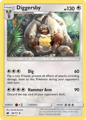 Diggersby 88/111 SM - Crimson Invasion Pokémon TCG