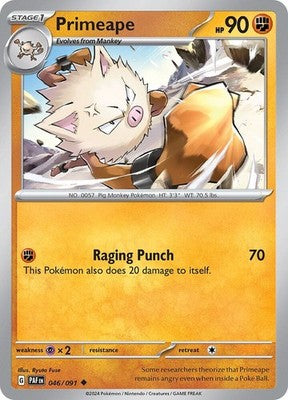 Primeape 046/091 SV: Paldean Fates Pokémon TCG