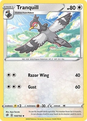 Tranquill 144/192 SWSH02: Rebel Clash Pokémon TCG