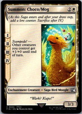 Summon: Choco/Mog 35 Common FINAL FANTASY Magic: The Gathering Near Mint
