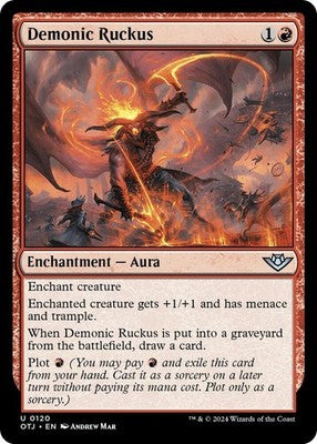 Demonic Ruckus OTJ 120 NM Magic: The Gathering
