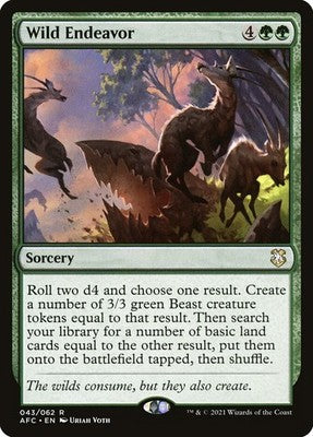 Wild Endeavor AFC 43 NM Magic: The Gathering