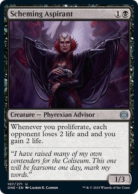 Scheming Aspirant ONE 107 NM Magic: The Gathering