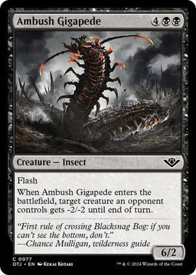 Ambush Gigapede OTJ 77 NM Magic: The Gathering
