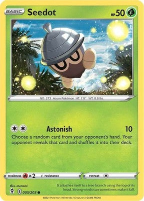 Seedot 005/203 SWSH07: Evolving Skies Reverse Holofoil Pokémon TCG