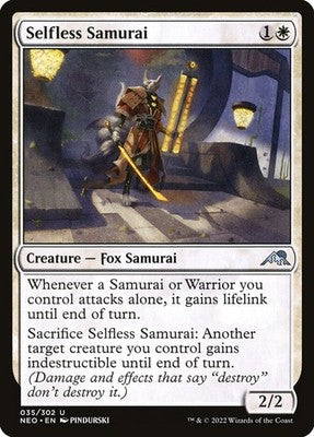 Selfless Samurai NEO 35 Foil NM Magic: The Gathering