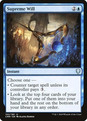 Supreme Will CMR 102 NM Magic: The Gathering