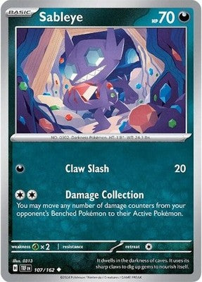 Sableye 107/162 SV05: Temporal Forces Pokémon TCG