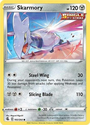 Skarmory 182/264 SWSH08: Fusion Strike Reverse Holofoil Pokémon TCG