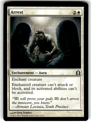 Arrest Return to Ravnica 3 U Magic: The Gathering Near Mint