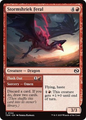 Stormshriek Feral // Flush Out TDM 124 NM Magic: The Gathering