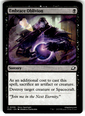 Embrace Oblivion Edge of Eternities 98 C Magic: The Gathering Near Mint