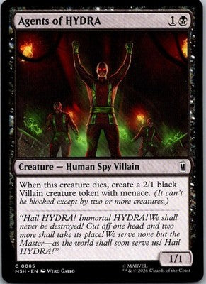 Agents of HYDRA 85 Common Marvel Super Heroes Magic: The Gathering Near Mint