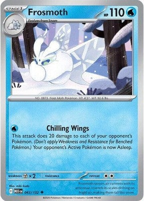 Frosmoth 043/132 ME01: Mega Evolution Reverse Holofoil Pokémon TCG