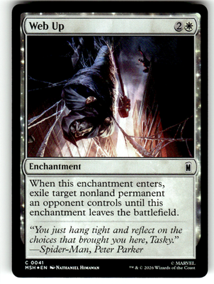 Web Up Marvel's Spider-Man 21 C Foil Magic: The Gathering Near Mint