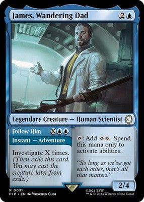 James, Wandering Dad // Follow Him PIP 31 NM Magic: The Gathering