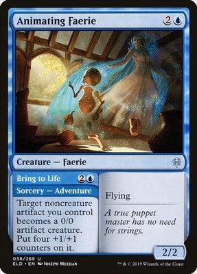 Animating Faerie // Bring to Life ELD 38 NM Magic: The Gathering