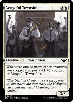 Vengeful Townsfolk OTJ 37 NM Magic: The Gathering