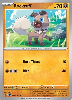 Rockruff 116/193 SV02: Paldea Evolved Pokémon TCG