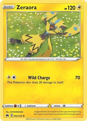 Zeraora 052/159 SWSH: Crown Zenith Pokémon TCG