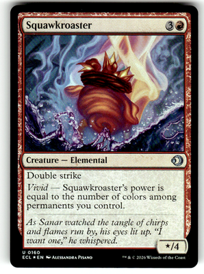 Squawkroaster Lorwyn Eclipsed 160 U Foil Magic: The Gathering Near Mint
