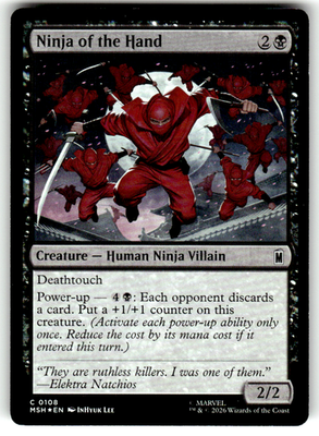 Ninja of the Hand Marvel Super Heroes 108 C Foil Magic: The Gathering Near Mint
