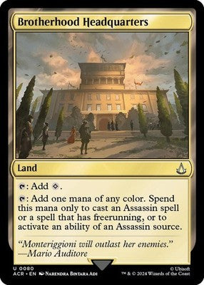 Brotherhood Headquarters ACR 80 NM Magic: The Gathering