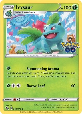 Ivysaur 002/078 Pokemon GO Pokémon TCG