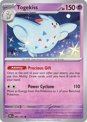 Togekiss 085/197 SV03: Obsidian Flames Holofoil Pokémon TCG