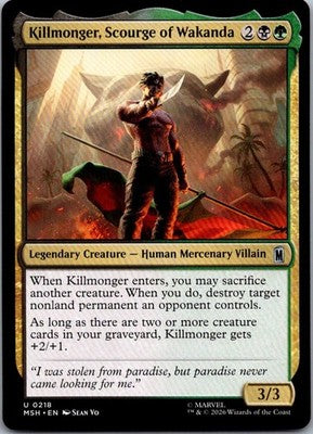 Killmonger, Scourge of Wakanda 218 Marvel Super Heroes Magic: The Gathering NM