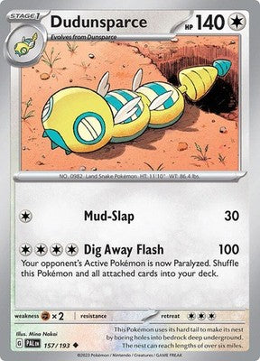 Dudunsparce 157/193 SV02: Paldea Evolved Pokémon TCG