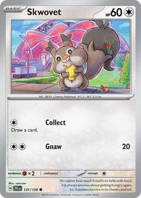 Skwovet 131/159 SV09: Journey Together Reverse Holofoil Pokémon TCG