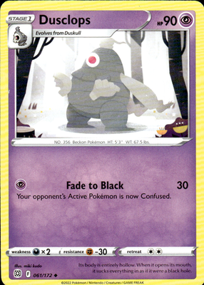 Dusclops Brilliant Stars 061/172 Uncommon Pokémon — English Lightly Played