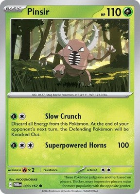 Pinsir 003/167 SV06: Twilight Masquerade Pokémon TCG