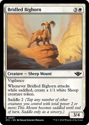 Bridled Bighorn OTJ 7 NM Magic: The Gathering