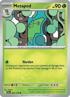 Metapod 002/159 SV09: Journey Together Pokémon TCG